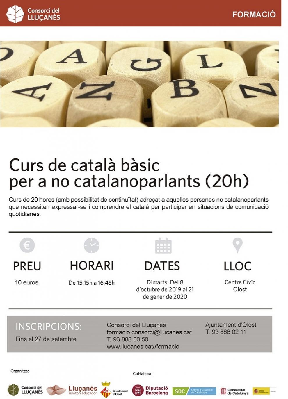 Curs de català bàsic per a no catalanoparlants a Olost